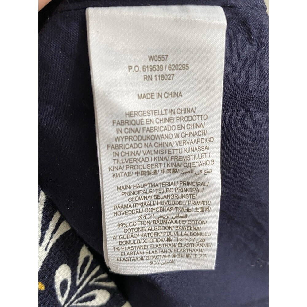 Boden Tatiana Textured Trellis Tile Floral Navy Blue Print Shift Dress Size 4R - Picture 10 of 12